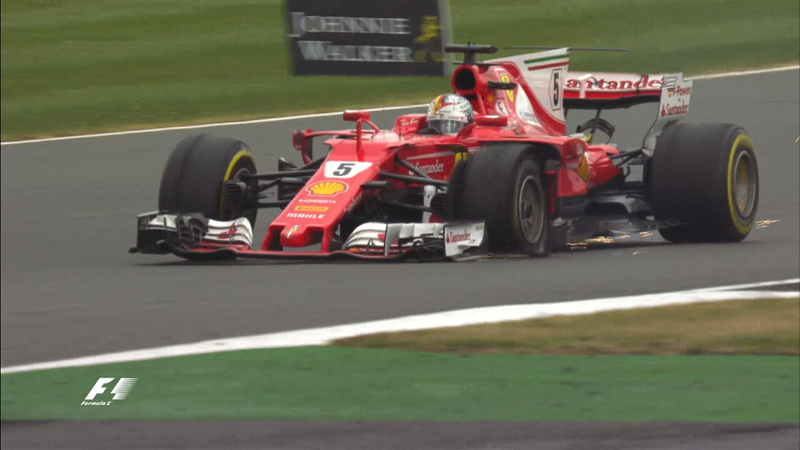 Vettel’s puncture.